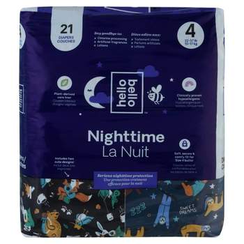 Hello Bello Nighttime Diapers Size 4 Animal/Sweet Dreams Design - 21 ct