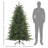 TopComfy Christmas Tree Stand 6FT Hinged Artificial Tree with Flame Retardant Branches for Holiday Decor, Green, 46.1"*46.1"*70.9" - 3 of 4