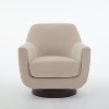 U-shaped Fully Assembled 360° Swivel Chair, Velvet Accent Chair Armchair,Round Barrel Swivel Chair for Living Room Bedroom-Cuddlewood - 4 of 4