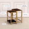Nesting Coffee Table, Set of 2 End Table Side Table for Living Room Bedroom - 4 of 4