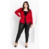 Women's Plus Size Piping Praise Jacket - cherry | CITY CHIC - 3 of 4
