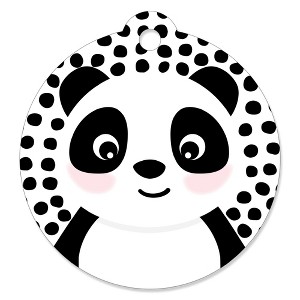 Big Dot of Happiness Party Like a Panda Bear - Baby Shower or Birthday Party Favor Gift Tags (Set of 20) - 1 of 4