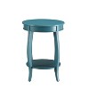 KTMBDW Small Round Side Table, 2-Tier Slim Waist Circular End Table with Storage Shelf, Compact Tea Sofa Side Table for Living Room Bedroom - 2 of 4