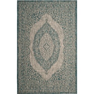 Courtyard CY8751 UV & Stain Resistant Non-Shedding Power Loomed Indoor/Outdoor Rugs - Safavieh - 1 of 4