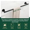 Cobbe Matte Black Bathroom Hardware Set with Towel Rack, Hand Towel Bar, 2 Towel/Robe Hooks, Toilet Paper Holder Bathroom Accessories Set 5-Piece - 3 of 4