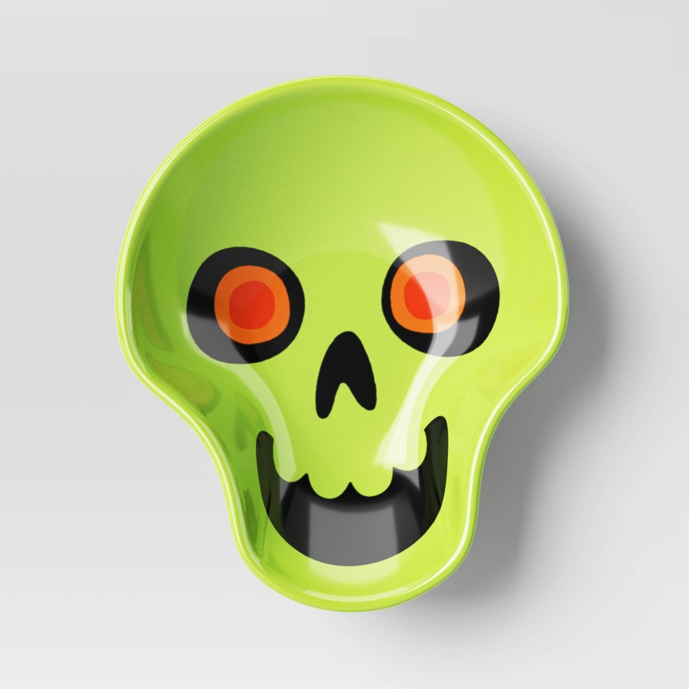 10 fl oz Halloween Melamine Figural Skeleton Snack Bowl Green - Hyde & EEK! Boutique™