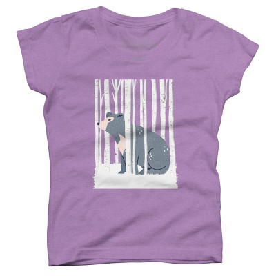 Girl's Design By Humans Winter in the forest By LiartesStudio T-Shirt