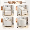 MOONMISS 360 Degree Swivel Barrel Chair,Comfy Corduroy Round Accent Sofa Chair,Leisure Arm Chair for Nursery,Hotel,Bedroom,Office - 2 of 4