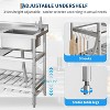 Stainless Steel Sink with Work Platform - 39.3*19.7*37inch Commercial Utility Sink with Pull-Down Faucet - 4 of 4