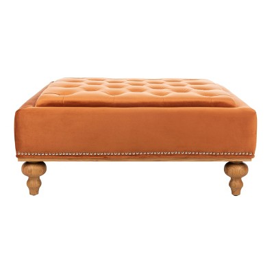 Rosealina Tufted Ottoman Sienna - Safavieh