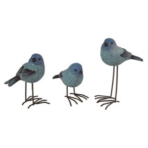 Transpac Resin 5.5 in. Multicolor Spring Leggy Bunting Birds Set of 3 - 1 of 2