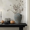 LuxenHome Antiqued Blue & Brown Terracotta Vase with Handles, 12" Tall Farmhouse Vintage Pottery - 4 of 4