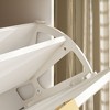 Famapy Shoe Cabinet White Mirror Design 3 Tier Flip Door Shoe Rack Cabinet Organizer - 4 of 4