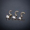 Jewelry Avalanche 22G 14K Gold Pear-shape Moissanite Nose Screw Nose Stud - 2 of 3