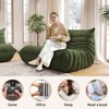 SYFERLORY Soft Beanbag Chair Set of 2，Bean Bag Chairs for Teens with High-Resilience Foam, Non-Slip Base Floor Lounge Sofa,Living Room,Green - 4 of 4