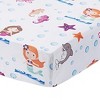 Everyday Kids 3-Piece Mermaid Crib Bedding Set for Girls – Includes Quilt, Fitted Sheet & Dust Ruffle – Underwater Nursery Theme - 4 of 4