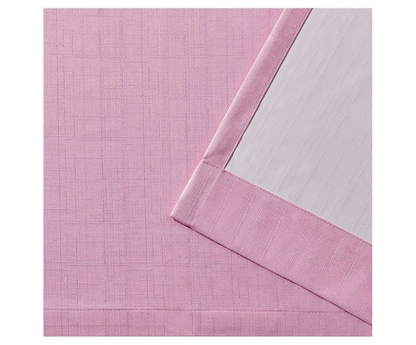 Linen Thermal Curtain Panel Set Bubble Gum (54"x84") - Exclusive Home