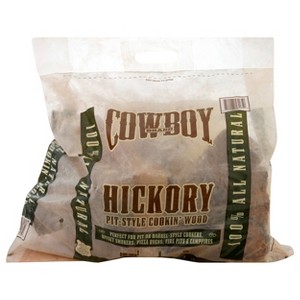 Cowboy .65 cu ft Hickory Cooking Wood: Kiln Dried, Long-Burning Fire Logs for Grills & Smokers - 1 of 4