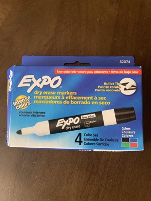 Expo 4pk Dry Erase Markers Fine Tip Black : Target