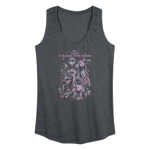 Women's - Disney - Nightmare Flowers Graphic Racerback Tank - 1 of 4