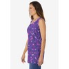 Woman Within Plus Size Perfect Printed Sleeveless Shirred V-Neck Tunic - 4 of 4