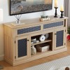 Bella Depot TV and Media Console with Open and Closed Storage Space and Sliding Door - 3 of 4