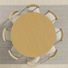 PexFix 60" Solid Wood Round Dining Table Kitchen Table for 6-8 with Tabletop & Textured Tapered Base for Living/Dining Room Coffee Office Natural - 3 of 4