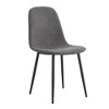 NicBex PU Leather Spoon Shaped Dining Chairs Set of 6,Upholstered Kitchen Chair with High Back and Black Metal Legs for Dining Room,Kitchen - 4 of 4