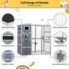 COZIWOW Large Outdoor Cat Catio, 4-Tier Playpen Small Animal Shelter with Weatherproof Roof, 2 Resting Rooms and 2 Platforms, Grey - 3 of 4