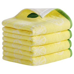 REGALWOVEN Cotton Soft Absorbent Decorative Lemon Fruit Pattern Hand Towel 13" x 29" - 1 of 4