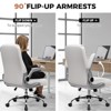 COMHOMA  Leather Office Chair, Big and Tall Office Chair 300LBS Wide Seat, High Back Executive Leather Chair Adjustable Task Chair Lumbar Back - 3 of 4