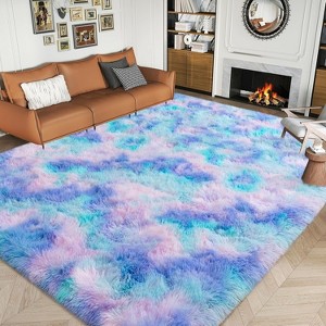 5x7 Area Rugs for Bedroom, Soft Fluffy Shaggy Rug for Living Room Kids Room Home Decor - 1 of 4