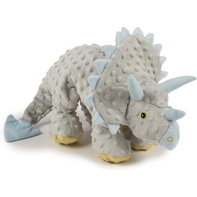 goDog Dinos Frills Squeaker Plush Pet Toy for Dogs & Puppies, Soft & Durable, Tough & Chew Resistant, Reinforced Seams