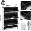 Shoe Storage Cabinet with 3 Flip Drawers, Narrow Shoe Organizer for Entryway, Hallway(White) - 2 of 4