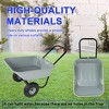 HANPURE Two-wheeled cart, garden cart, 10-inch pneumatic wheels(gray) - 3 of 4