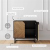 Nathan James Set of 3 Enloe Console Table with Wood Doors Black - 3 of 4