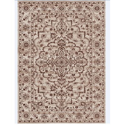 Garvee Boho Area Rugs,Washable Area Rug,Ultra Thin Low Pile Floral Rug,Soft Stain Resistant Carpet with Non Slip Backing