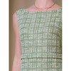 INSPIRE CHIC Women's Sleeveless Tweed Boat Neck Work Office Sheath Dresses - 4 of 4