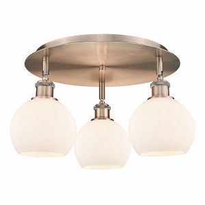 Athens - 3 Light Flush Mount In Industrial Style-8.63 Inches Tall and 17.75 Inches Wide - 1 of 1