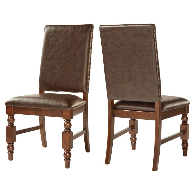 Set of 2 Fitzgerald Nailhead Accent Side Dining Chair - Inspire Q, 3 of 5