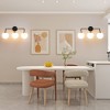 POWLIG 22.44-in 3-Light Black Gold Dimmable Bathroom Vanity Light with 5.9in Milk Opal Glass Globe Shade - 4 of 4