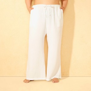 Women's Gauze Swim Cover Up Pants - Shade & Shore™ - 1 of 3