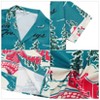 Halloween Men's Floral Print Button-Down Shirt Men's Hawaiian Floral Shirts Tropical Holiday Beach Shirt - 4 of 4