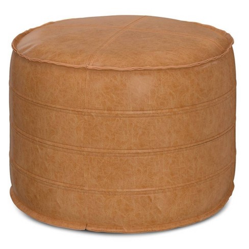 Leather hot sale pouf target