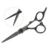 Unique Bargains Stainless Steel Hair Cutting Scissors Black 1 Pc - 3 of 4