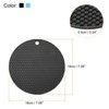 Unique Bargains Silicone Heat Resistant Trivet Mats Light Blue, Black 2 Pcs - 2 of 3