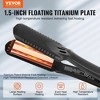 VEVOR 1.5" Titanium Hair Straightener, Dual Infrared Flat Iron with LCD Display,19 Temp Levels (210°F-450°F),Fast Heating for Salon,Home & Travel Use - 2 of 4