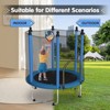 VYNXARIA 140CM Outdoor Trampoline with Safety Net and Basketball Hoop - 2 of 4