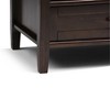 47" Solid Wood Wide Tall TV Media Stand with Handcrafted Finish, Cord Management, and Shaker Style Drawers for Living Room and Bedroom - 4 of 4