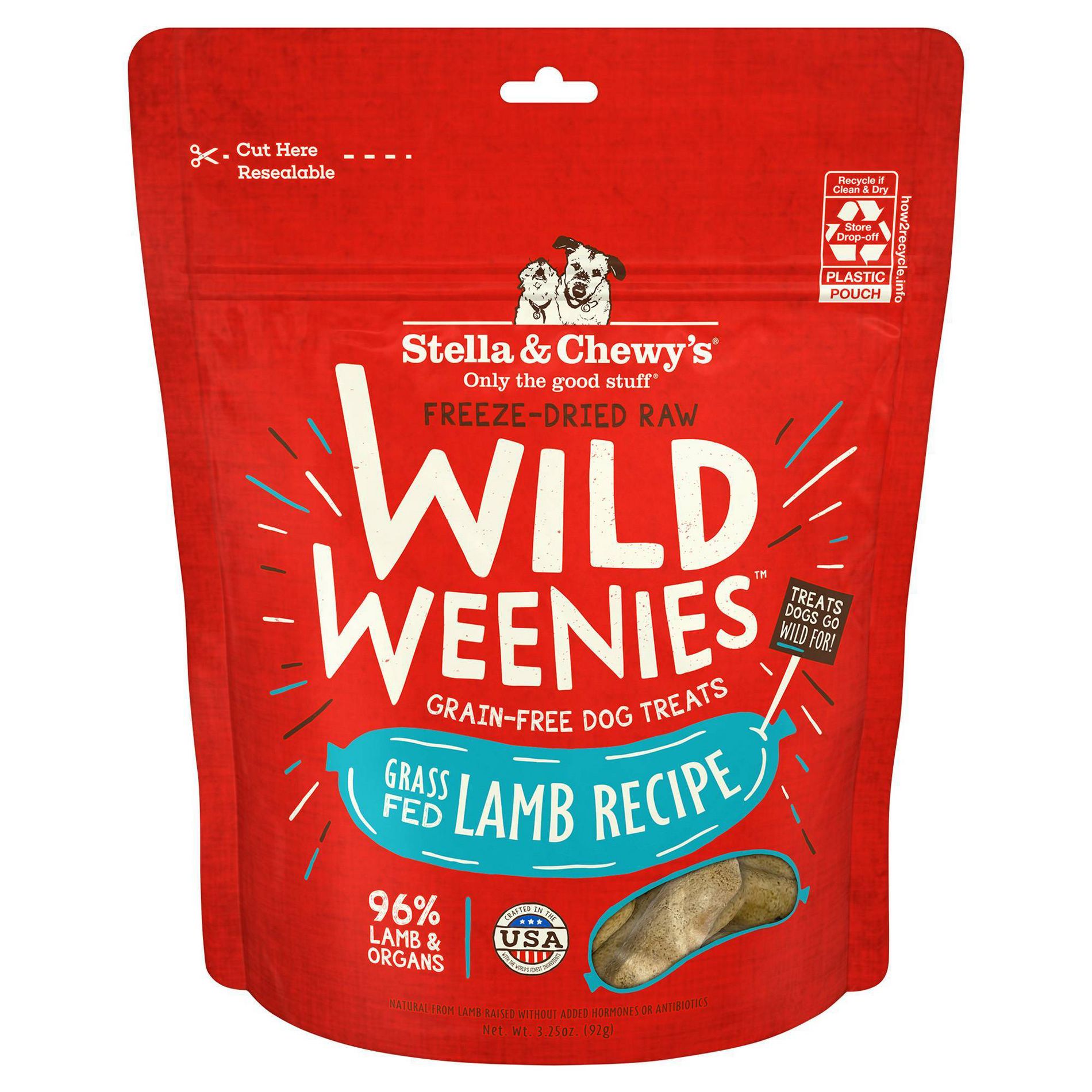 Stella & Chewy's Wild Weenies Lamb Flavor Chewy Dog Treats - 3.25oz
